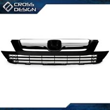 Front Bumper Grill Upper+Lower Grille Chrome Fit For Honda CRV CR-V 2007-2009 08 picture