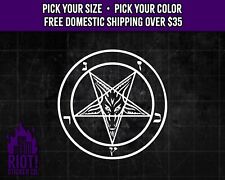 Baphomet Pentagram Decal for Car Satanic Sticker, Satanism, Anti-Christian picture