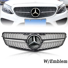 Front Grille For Mercedes Benz W204 C250 C300 2008-2014 Black Grill w/ Emblem picture
