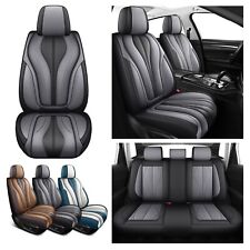 Red Rain Black and Gray Leather Seat Cover 13PCS Universal Car  Seat Covers picture