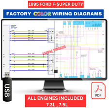 1995 Ford F Super Duty Complete Color Electrical Wiring Diagram Manual USB picture