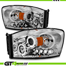 For 2006-2008 2009 Dodge Ram 1500 2500 3500 LED Halos Projector Headlight Set picture