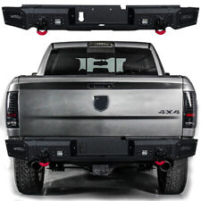 Vijay Black Front & Rear Bumper with LED Lights Fits 2013-2018 Dodge Ram 1500 picture