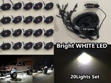 20PCS PURE WHITE LED Undercar Trucks Sandtoys Rock Lights + On/OFF Switch KIT picture