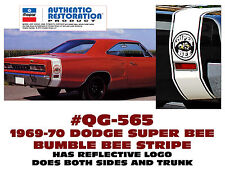 QG-565 1969-70 DODGE CORONET SUPER BEE - BUMBLE BEE STRIPE - REFLECTIVE BEE picture