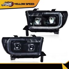 Smoked/Black LED Tube Projector Headlight Fit For 2007-2013 Tundra 08-17 Sequoia picture