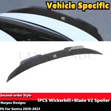 NP Designs 1PCS Wickerbill + V2 Style Spoiler Wing For NISSAN Sentra 2020-2023 picture