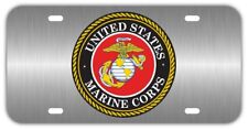USMC Marine Corps PLASTIC LICENSE PLATE FRONT AUTO USA MADE CAR TRUCK picture