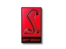 Mustang - Cobra GT350 Style Trunk Decklid Badge Emblem - Red picture