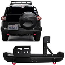 Vijay Fits 2007-2014 FJ Cruiser Black Rear Bumer With Tire Carrier Rack picture