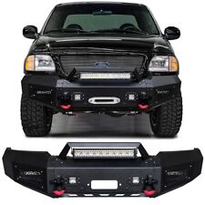 Vijay Fits 1997-2003 Ford F150 Black Front Bumper w/Winch Plate & LED Light picture