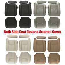 For 2003 2004 2005 2006 Chevy Silverado Driver & Passenger Leather Seat Cover picture