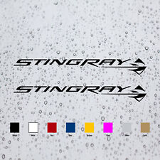 Pair (2020-24) C8 Stingray Script and Logo Decal Vinyl Stickers for Corvette Car picture