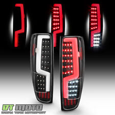Black 2004-2012 Chevy Colorado GMC Canyon LED Light Tube Tail Lights Brake Lamps picture