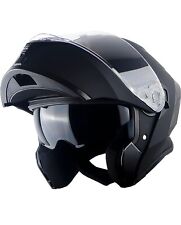 1Storm New Motorcycle Bike Modular Full Face Helmet Dual Visor Sun Shield LED picture