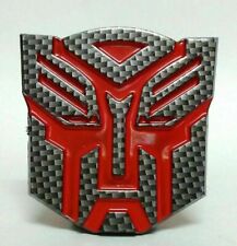 1X NEW RED Carbon Fiber Transformers Autobot Emblem Badge Decal Trunk For CAR picture