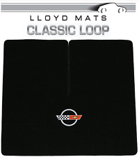 1984-1996 C4 Corvette Coupe Lloyd Classic Loop Black Cargo Mat Silver Crossflag picture