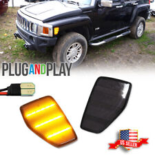 For 05/06-10 Hummer H3/09-10 H3T Smoked Full LED Amber Front Side Marker Lights picture