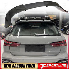 Fits 2019-22 Audi RS6 Avant C8 Wagon Dry Carbon Fiber Rear Roof Spoiler Wing Lip picture