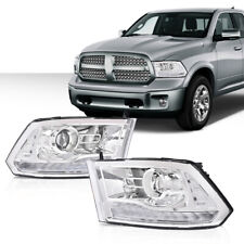 Fit For 09-2018 Ram 1500 2500 3500 Clear Chrome Projector Headlights w/LED DRL  picture