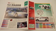 Ford RS200 Rally Car 1984-1988 IMP HOT CARS Brochure picture