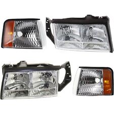 Headlight Kit For 1997-1999 Cadillac DeVille FWD Left and Right With Corner Lamp picture