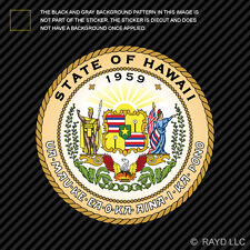 4” Hawaii State Seal Sticker Decal Self Adhesive Vinyl Hawaiian state the aloha picture
