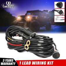 1-Lead Wiring Harness Kit ON/OFF Rocker Switch Relay Fuse For LED Light Bar 12V picture