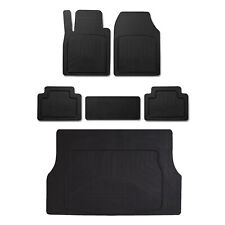 Trimmable Floor Mats & Cargo Liner Waterproof for BMW Rubber TPE Black 5Pcs picture