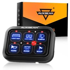 AUXBEAM 6 Gang On/Off Switch Panel Toggle Circuit Relay System Kit Blue Car Boat picture
