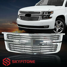 VICTOCAR Front Upper Grille Chrome Fit for 15-20 Chevy Tahoe/Suburban LTZ Style  picture