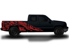 Vinyl Decal Wrap Kit NIGHTMARE fits 99-07 Chevy Silverado 1500 Extended Cab RED picture