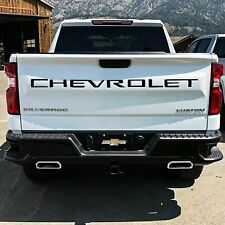3D Raised Gloss Black Tailgate letters for 2019-23 Chevy Silverado 1500 2500HD picture