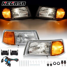 HECASA Pair Headlight+Corner Light For Peterbilt 375 385 Truck Halogen Headlamps picture