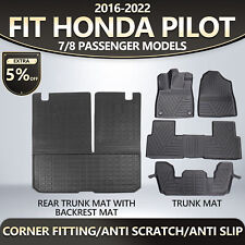 Floor Mats Cargo Trunk Liners Rear Backrest Mats For 2016-2022 Honda Pilot picture