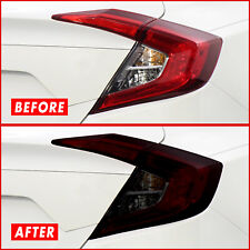 FOR 16-21 Honda Civic Sedan Tail Light & Reflector SMOKE Precut Vinyl Tint picture