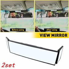 2set Universal Car Vision Large Interior Rear View Mirror Wide Angle Blindspot picture