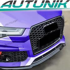 For 2016-2018 Audi C7 A6 S6 Honeycomb Mesh Front Grill Grille Glossy Black picture