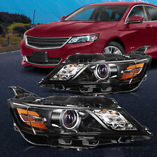 Black Housing Clear Lens For 2014 - 2020 Chevy Impala Headlights Assembly Pair picture