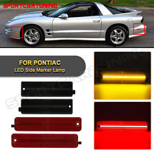For Pontiac Firebird Trans am 1998-2002 Smoked LED Bumper Side Marker Light 4PCS picture