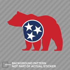 Tennessee State Shaped Bear Flag Sticker Decal Vinyl Outdoors Wilderness TN picture