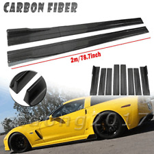 Carbon Fiber Look Side Skirt Lip Splitter Spoiler For Corvette C5 C6 1997-2013 picture