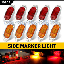 10x Amber Red 6 LED Side Marker Clearance Lights Waterproof for Trailer Truck RV picture