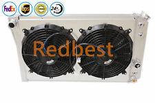 Redbest 3Row Aluminum Radiator+Shroud+2*12