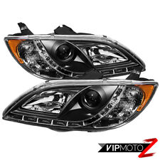 04-08 MAZDA 3 4DR New Pair Left+Right Black Projector Headlight Error Free DRL picture