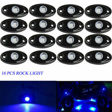 16PC Blue LED Rock Lights For Jeep Offroad Boat Truck UTV ATV Underbody Metal picture
