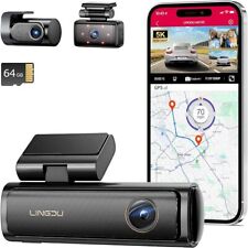 AM100 4K/1080P Dash Cam 3 Cameras 5GHz WiFi GPS Voice Control Free 64GB TF Card picture