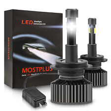 MOSTPLUS 130W 13000LM 4 Sides Focused LED Headlight H7 6000K Colors Bulbs x2 picture