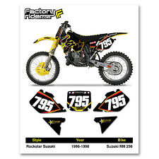  RM 250 1996-1998 TEAM ROCKSTAR CUSTOM NUMBER PLATE BACKGROUNDS-YOUR NUMBER picture