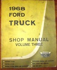 Vintage ORIGINAL 1968 Ford Truck Shop Manual Volume 3 OEM Fair Cond. Complete.  picture
